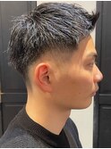 スパイキーショート/束間ツーブロックマッシュ/スパイラルパーマ