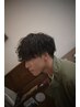 【新規】メンズカット+ツイスト/スパイラル/波巻きパーマ＋眉カット￥13000