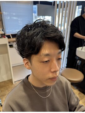 アメラボ 平針店(AmeLab) 【ゆるっとパーマ/ハーフアップバング】山本凌也