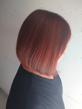 ルミアン(lumian) ピンク系カラーワンレンボブ