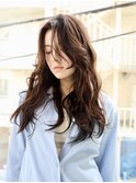 かきあげバング/外国人風ウェーブ/ウェットヘア/暗髪/鎌倉