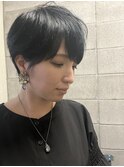 大人綺麗な小顔襟足スッキリショートボブ　30代40代50代