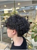 カット+パーマ (波巻き+スパイラル)