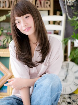 カバーヘアアンドスパ ブリス 浦和(COVER HAIR&SPA bliss) アースカラー斜めバングレイヤーロングh4浦和20代30代40代