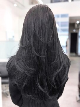 ニトバイアンキシム(nit by ahnkism) ブリーチなし透明感暗髪韓国ヘア