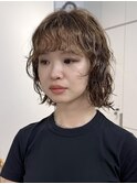 オリーブグレー/韓国風巻き/レイヤーカット/くすみベージュ/原宿