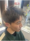 アッシュグレーショート【別府駅徒歩10分】【メンズ美容室】