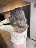 バレイヤージュ、ハイライト、レイヤーカット、ダブルカラー