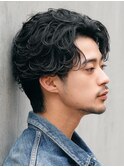 渋谷ツイストスパイラルパーマ縦落ちパーマセンターパート◎