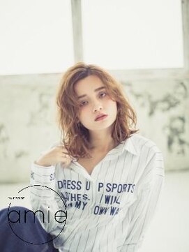 アミ 橋本(amie) ラフな抜け感ミディ[ヘルシーレイヤー/デジタルパーマ]