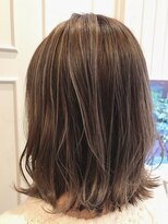 ヘアー ブランコ(hair Blanco) 全体カラー＆ハイライト、ミルクティーベージュ