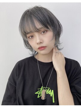 ブランコトレス 鏡島(BLANCO tres) マッシュウルフ　フェイスフレーミングカラー