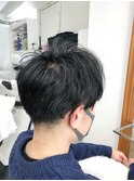 メンズショート　マッシュ　センターパート　メンズパーマ