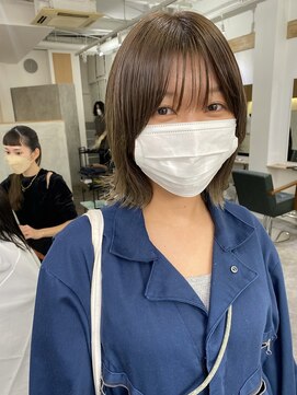 ソイ コンク 下北沢(soi conc) シースルーバング/オリーブカラー/サイドバング