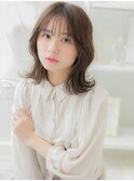 韓国風イヤリングカラー小顔エアリーミディTb5越谷20代30代40代