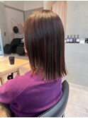 【後藤嵩広】大人かわいい切りっぱなしボブx艶髪ブラウンカラー