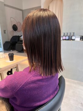 ガリカ 横浜(Gallica) 【後藤嵩広】大人かわいい切りっぱなしボブx艶髪ブラウンカラー