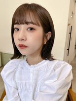 ポーチバイハニー オモテサンドウ(PORCH by HONEY omotesando)&nbsp;大人可愛い20代30代40代外はねくびれボブ×ラテベージュ