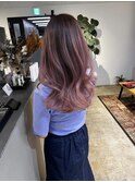 色落ちしても可愛いピンクバレイヤージュ_pink lavender_