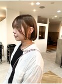 テリちゃんボブ×ベージュカラー