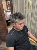 MEN’S HAIRハイライトマッシュパーマ〈理容室〉東浦和メンズ