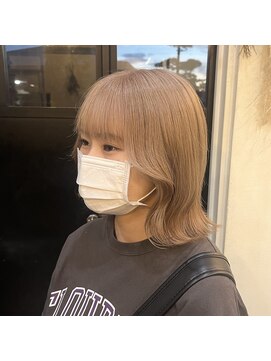 ボアップ 新居浜店(boappu) #ミルクティーベージュ #ケアブリーチ #透明感カラー