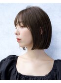 前髪あり大人小顔ボブ