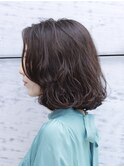 美髪パーマ/切りっぱなしボブ/エアリーロング