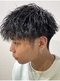 マッシュショートツイストスパイラルパーマ/ダークアッシュ
