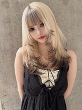 ブロンド×裾カラー