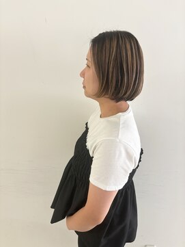 エンドリンク(endlink) 白髪ぼかしバレイヤージュボブ