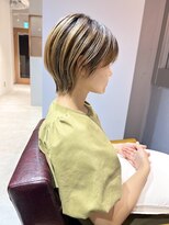 ラミエ バイ メルト 吉祥寺(lamie by melt)&nbsp;*滝田*ショートウルフボブ立体感ブリーチカラー20代30代40代人気