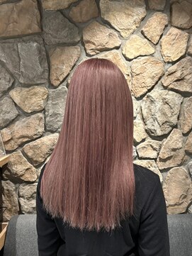 ルイ(ROUIS produced by LUCK 津田沼) カール/セミディ/シアーカラー/姫カット/ピンクベージュ