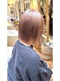 ボブ×ピンクベージュ