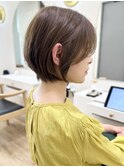 say.ホワイトグレージュミニショートチェリーブラウンオリーブ