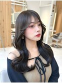韓国レイヤーカット×透明感グレージュ
