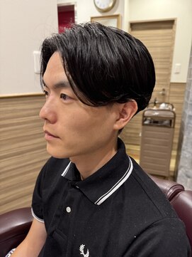 銀座マツナガ 神田店 20代30代垢抜けオシャレツーブロックニュアンスパーマ