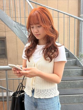 エムサロン 高崎あら町テラス店(emusalon) [mayuki ]ブリーチなしで作るorange color