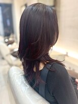 ザビー(THE B)&nbsp;本八幡×暖色カラー×ロングレイヤー×ワインブラウン