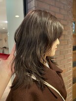ノラ ヘアーサロン(NORA HAIR SALON) レイヤーカットマロンブラウンラベンダーブラウン顔まわりカット