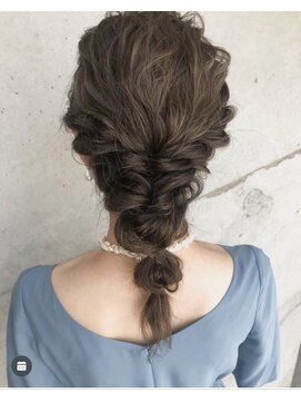 コトナ(kotona) 【編み下ろしお呼ばれヘアアレンジ】ヘアセットシニヨンカチモリ