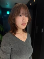 サンクマーケット 渋谷(cinq MARKET) 透明感ヘーゼルベージュのミディアムレイヤー