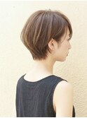 ひし形ショートボブ/大人ショートヘア/40代/50代/60代/表参道
