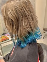 コキャン(COQUIN)&nbsp;裾カラーターコイズブルー