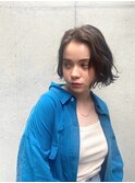 ニュアンスカールラフボブ　ショートパーマ　エアリーミディ