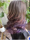 【hair salon W】パープルグラデーション