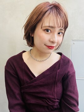 テイラー(Taylor) 【Taylor 大宮】ピンクベージュ×シースルーバング