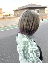 ニコア 千葉(nicoa)&nbsp;外ハネボブ/グレーベージュ/裾カラー[千葉/千葉駅]