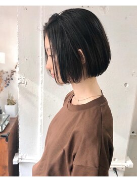 シエン 恵比寿(CIEN) 黒髪/アッシュブラック/髪質改善ストレート/ワンレンボブ/ボブ