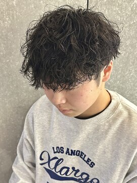 ニアウ 高崎店(Niau) 波巻きスパイラルパーマメンズパーマメンズマッシュ高崎群馬眉毛